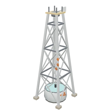 Mô hình 3D Tháp bơm gió — Nông trại