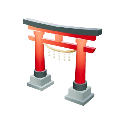 Mô hình 3D Cổng Torii — Làng Nhật