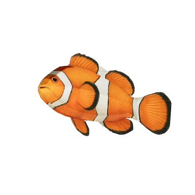 Mô hình 3D Cá hề — Câu cá